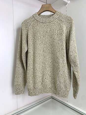 Balenciaga speckled knit sweater green