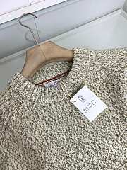 Balenciaga speckled knit sweater green - 6