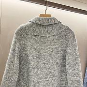 Balenciaga gray shawl collar cardigan  - 5