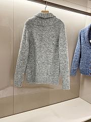 Balenciaga gray shawl collar cardigan  - 4