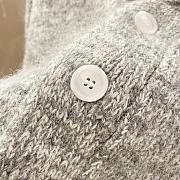 Balenciaga gray shawl collar cardigan  - 3