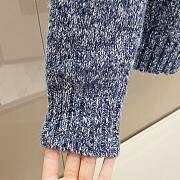 Balenciaga blue shawl collar cardigan - 5