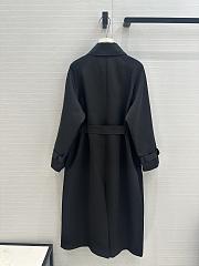 Dior 24ss Dragonfly Embroidered Trench Coat Black - 3