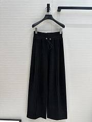 Miu Miu Wool Wide-Leg Pants Black - 1