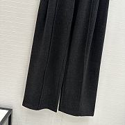 Miu Miu Wool Wide-Leg Pants Black - 4
