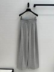 Miu Miu Wool Wide-Leg Pants Grey - 1