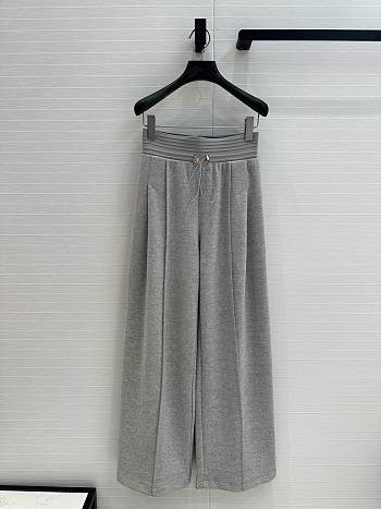 Miu Miu Wool Wide-Leg Pants Grey