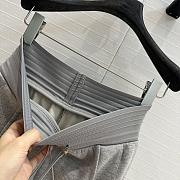 Miu Miu Wool Wide-Leg Pants Grey - 6