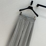 Miu Miu Wool Wide-Leg Pants Grey - 4