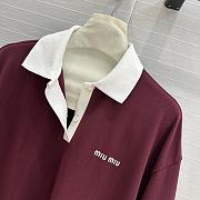 Miu Miu long-sleeve polo shirt Red - 2