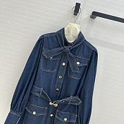Zara Denim Mini Dress with Peter Pan Collar  - 2