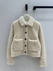 BC Shearling Jacket White  - 1