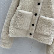 BC Shearling Jacket White  - 4