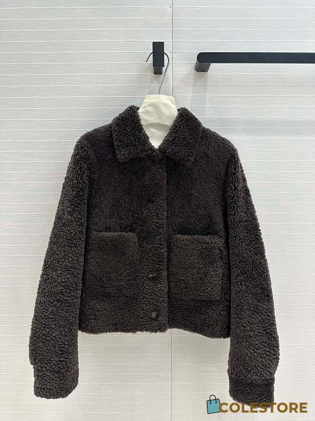 BC Shearling Jacket Brown  - 1