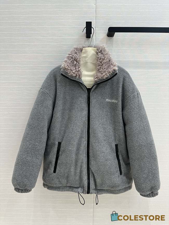 Miu Miu Sherpa Jacket Grey  - 1
