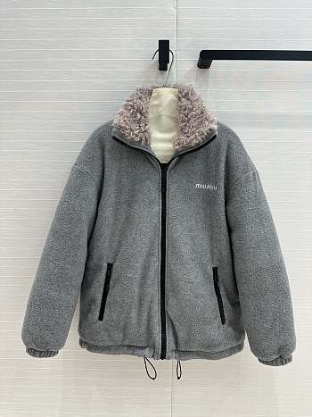 Miu Miu Sherpa Jacket Grey 
