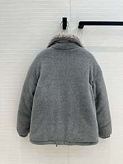 Miu Miu Sherpa Jacket Grey  - 3