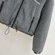 Miu Miu Sherpa-Lined Puffer Jacket Grey - 3