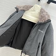 Miu Miu Sherpa-Lined Puffer Jacket Grey - 2