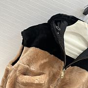 Prada Sleeveless Faux Fur Vest with Hood Brown  - 4