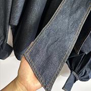 Zimmermann Denim Blouse with a Large Bow - 4