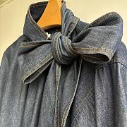Zimmermann Denim Blouse with a Large Bow - 3