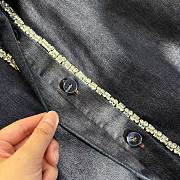Zimmermann Denim Shirt with Crystal Embellishments  - 4