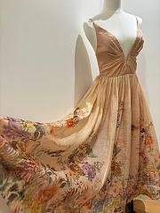 Zimmermann Floral Print Dress with a Plunging Neckline - 4
