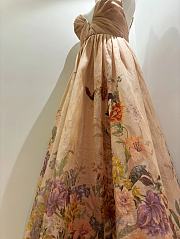  Zimmermann Floral Print Dress with a Plunging Neckline - 2