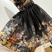 Zimmermann Floral Print Mini Dress with a Plunging Neckline - 4
