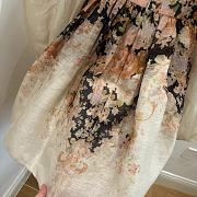 Zimmermann Floral Print Mini Dress with Puffed Sleeves - 2