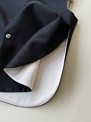 Sleeveless Satin Vest with a Mandarin Collar - 4