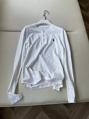 Ralph Lauren Long Sleeve Henley Shirt White - 1