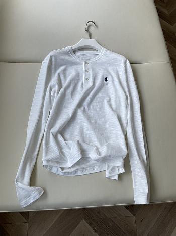 Ralph Lauren Long Sleeve Henley Shirt White