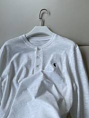 Ralph Lauren Long Sleeve Henley Shirt White - 6