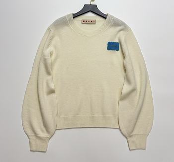 Marni sweater with the blue patch White
