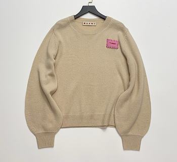 Marni sweater with the Pink patch Brown