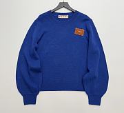 Marni sweater with the Brown patch Blue  - 1