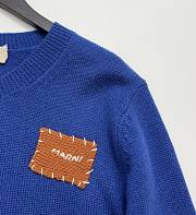 Marni sweater with the Brown patch Blue  - 3