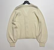 Marni Cardigan with a Blue Patch White  - 3