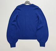 Marni Cardigan with a Brown Patch Blue - 2