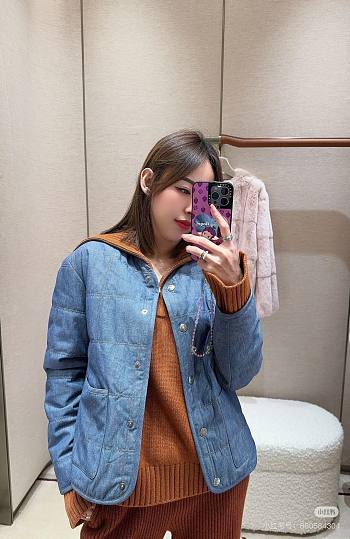 denim puffer jacket
