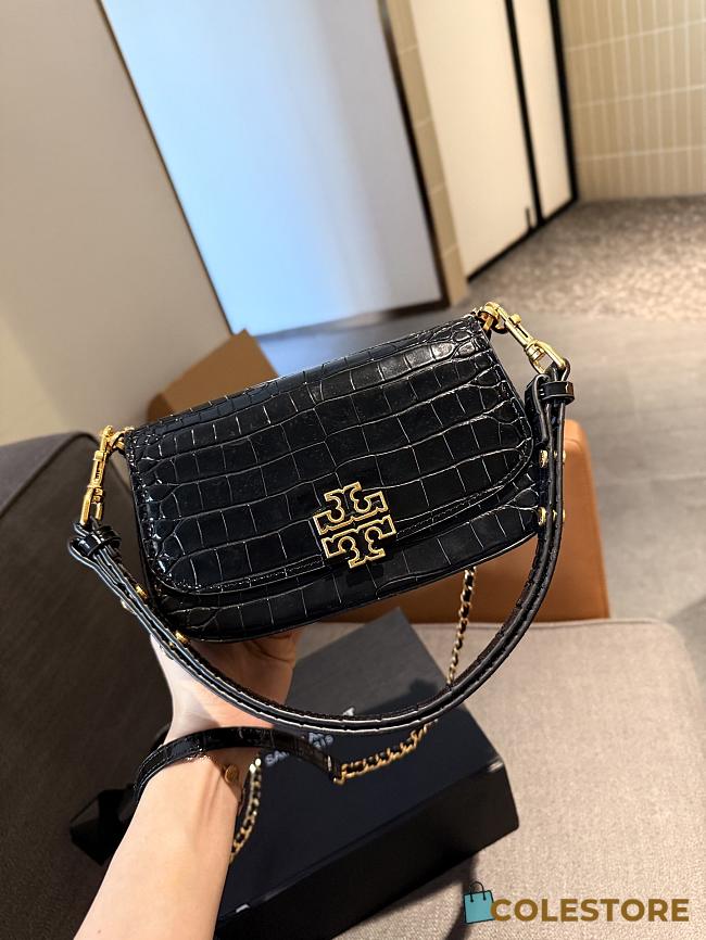 Colestore Tory Burch Kira Chevron Bag Black 22 x 12 cm - 1