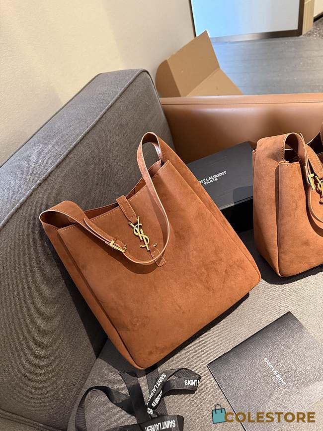 Colestore Saint Laurent Sac de Jour Bag Suede Brown 27 x 25 cm - 1