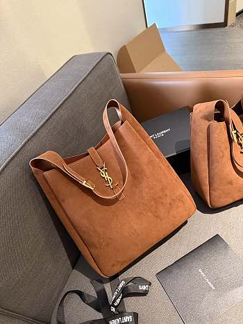 Colestore Saint Laurent Sac de Jour Bag Suede Brown 27 x 25 cm
