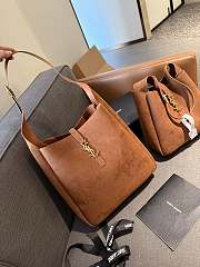 Colestore Saint Laurent Sac de Jour Bag Suede Brown 18 x 19 cm - 5