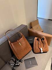 Colestore Saint Laurent Sac de Jour Bag Suede Brown 18 x 19 cm - 6