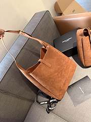 Colestore Saint Laurent Sac de Jour Bag Suede Brown 18 x 19 cm - 3