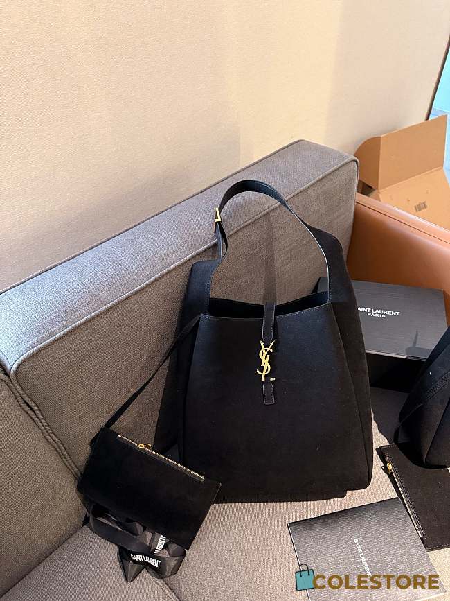 Colestore Saint Laurent Sac de Jour Bag Suede Black 27 x 25 cm - 1