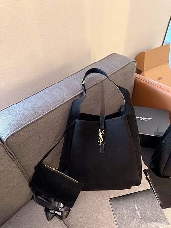 Colestore Saint Laurent Sac de Jour Bag Suede Black 27 x 25 cm